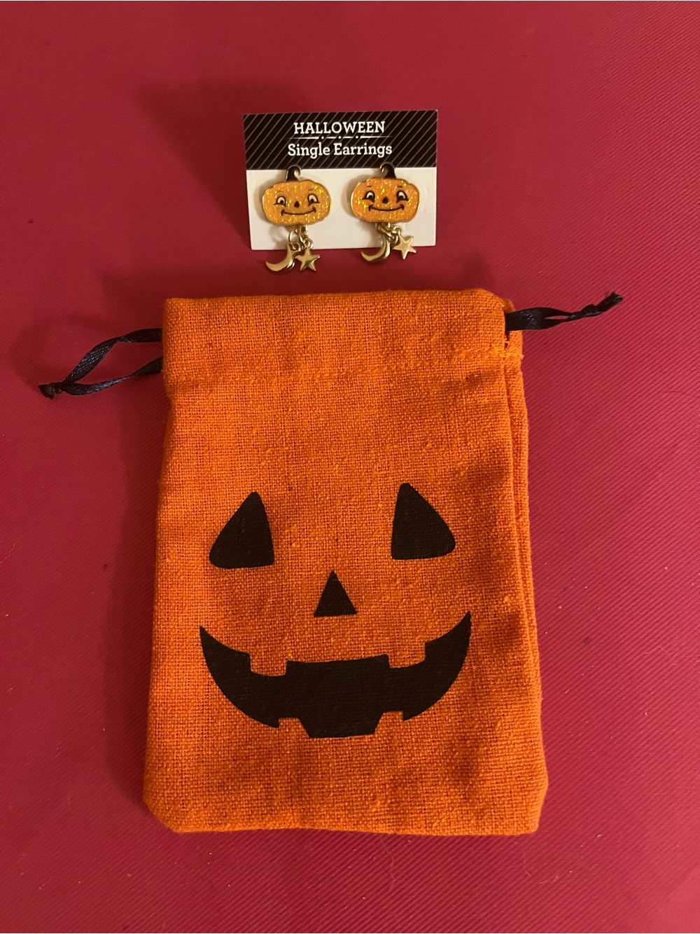 Halloween Jack-o’-lantern earrings